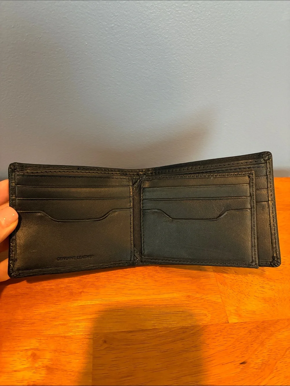 Mens Calvin Klein Xcap Slimfold Leather Wallet with CK Logo, Black, Brand New